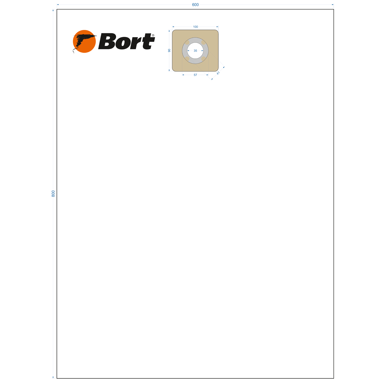 Комплект мешков пылесборных для пылесоса Bort BB-014U (93411508)