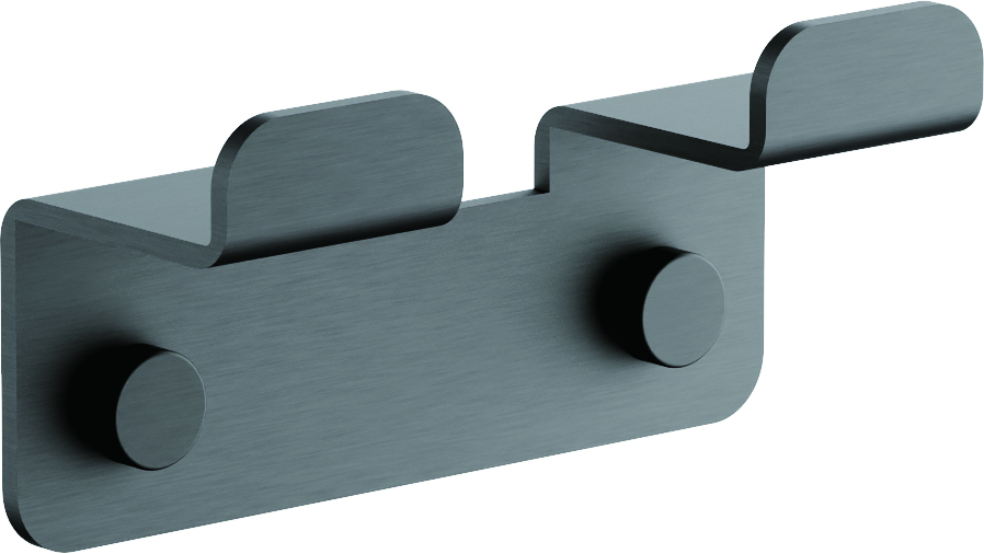 Планка с 2-мя крючками BELZ цвет: оружейная сталь (B9002-3)