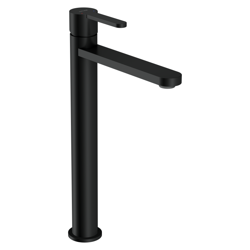 Смеситель для раковины CERSANIT OLIVA высокий однорычажный черный (68966) - фото 1