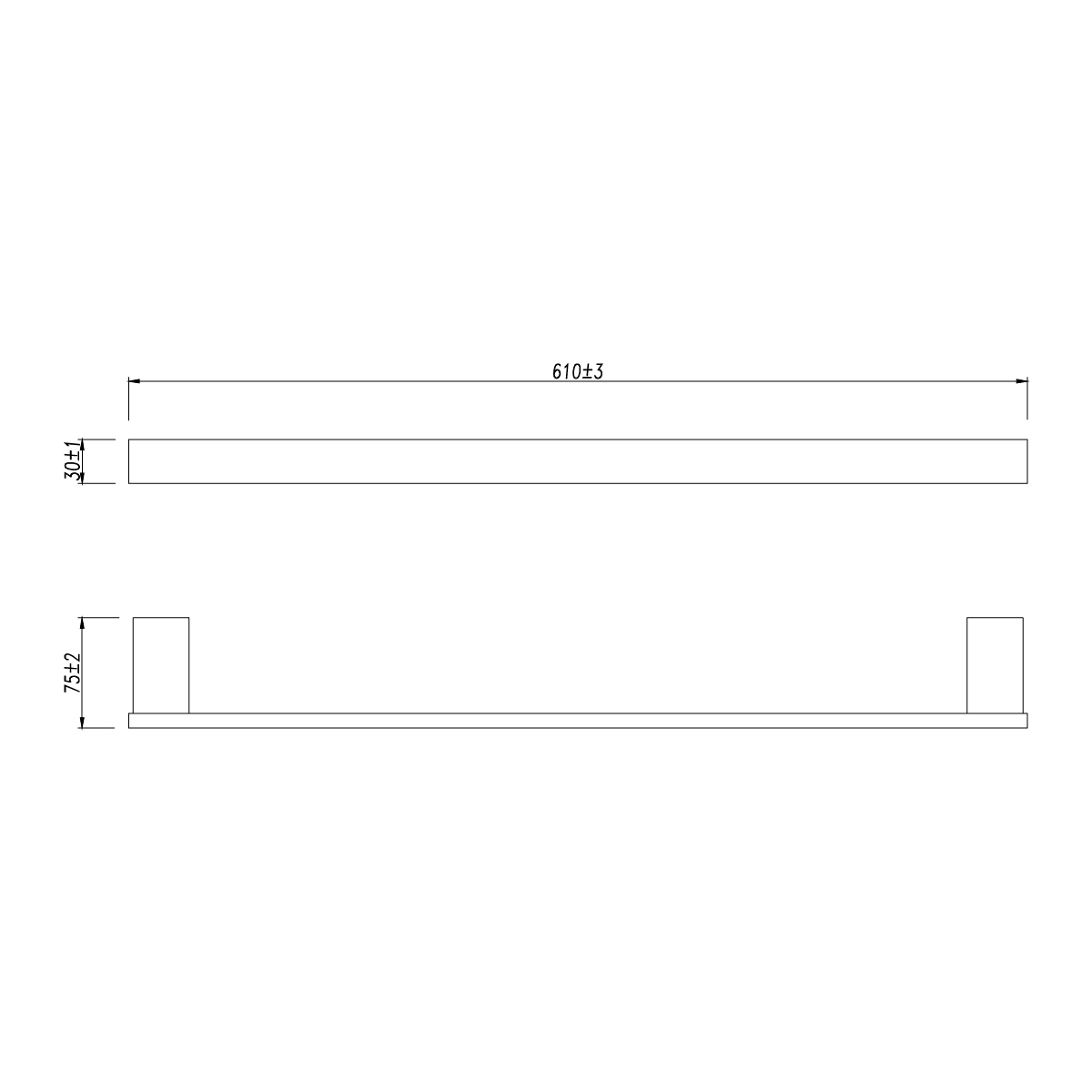 Полотенцедержатель Lemark SMOOTH LINE одинарный, хром (9781022) - фото 2