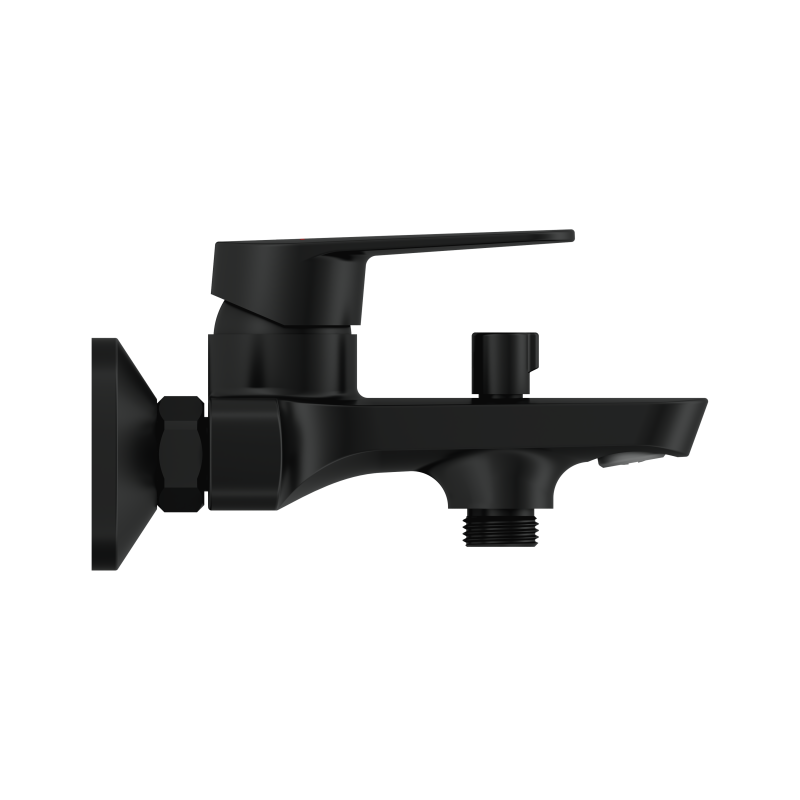 Смеситель для ванны CERSANIT LARA (с поворотным дивертором) однорычажный черный (68156) - фото 7