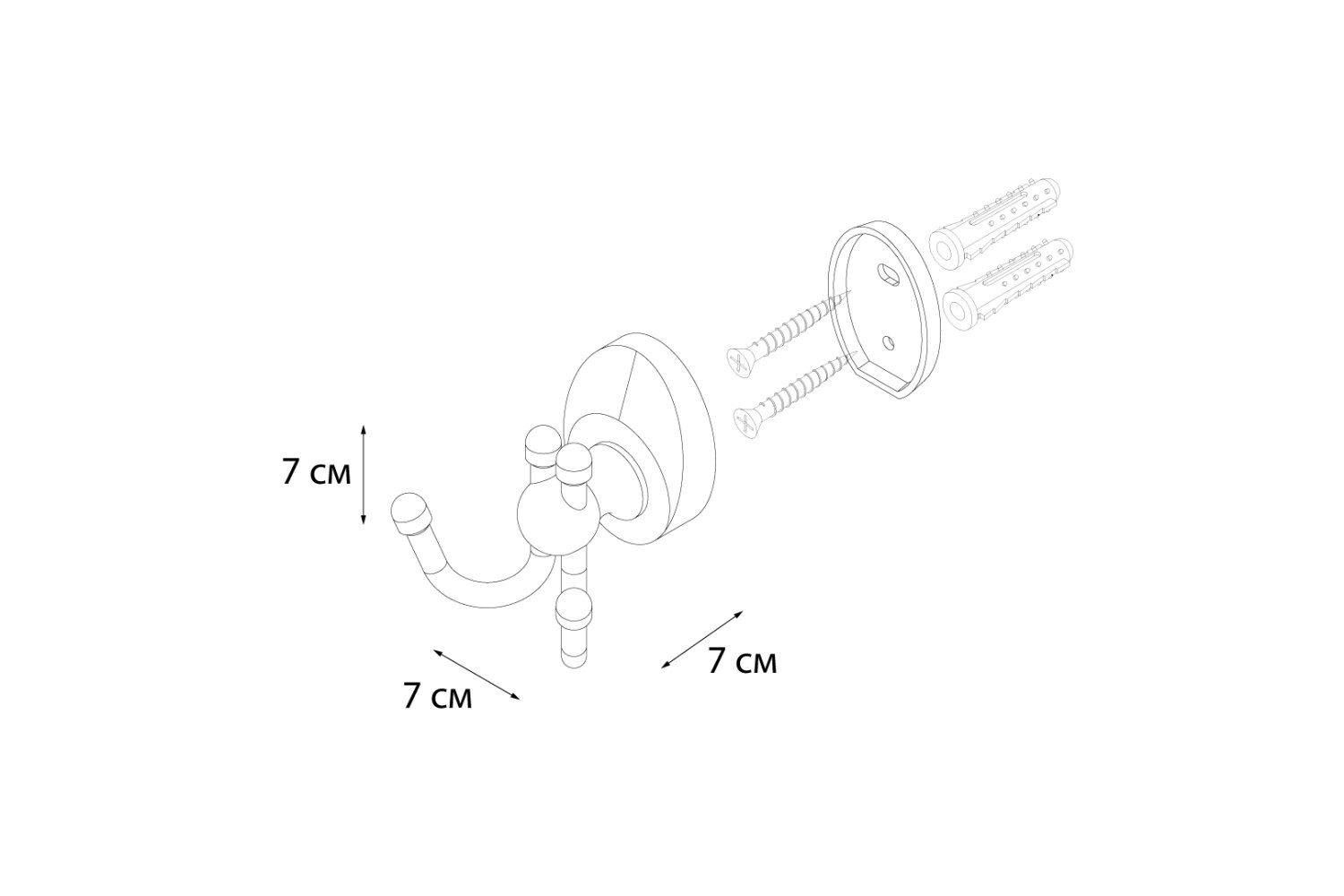 Крючок Улитка FIXSEN Europa (FX-21805C) - фото 3