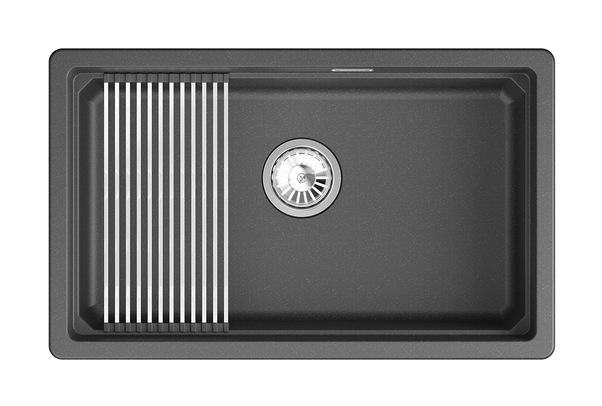 Кухонная мойка GRANULA кварц (7303iU, ЧЁРНЫЙ) - фото 1