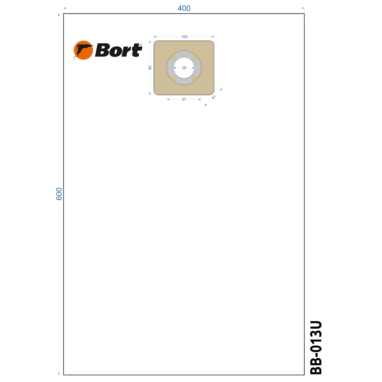 Комплект мешков пылесборных для пылесоса Bort BB-013U (93411492)