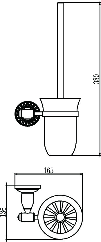 Туалетный ёршик Savol с настенным держателем (S-006694C) - фото 2