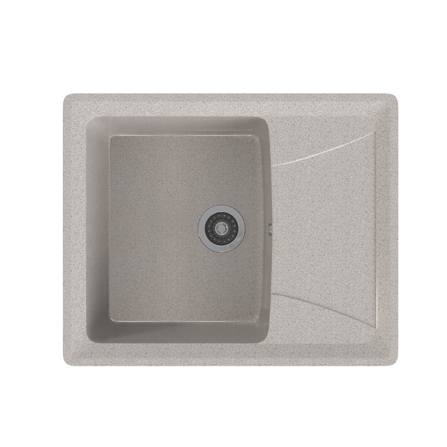 Мойка MIXLINE ML-GMS03 СТАНДАРТ с крылом, светло-серый (310), 605*490*190мм (551098) Мойка MIXLINE ML-GMS03 СТАНДАРТ с крылом, светло-серый (310), 605*490*190мм (551098) - фото 1