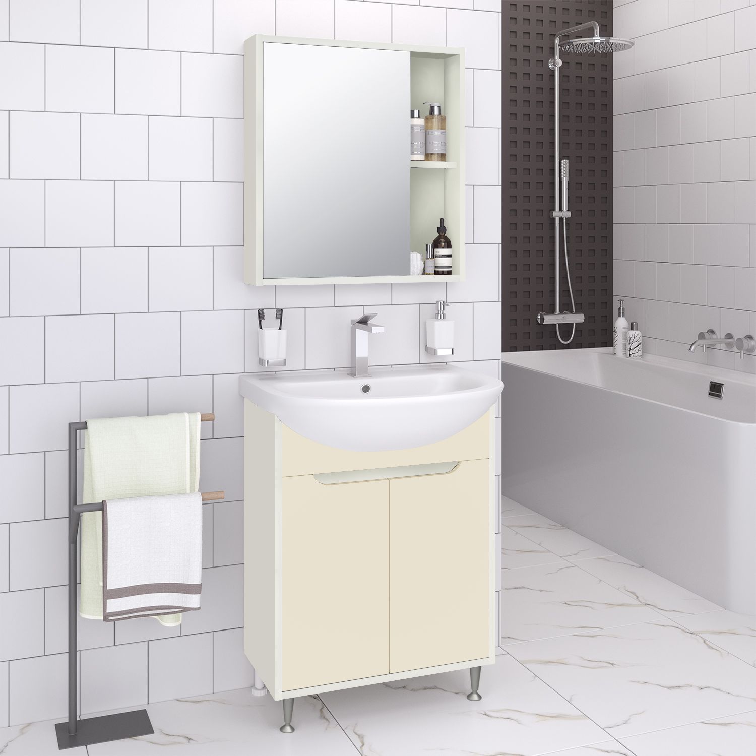 Зеркальный шкаф Runo Эко 60 БЕЛЫЙ (00-00004682) - фото 2