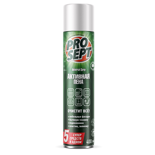 Активная пена, усиленное чистящее средство с антистатическим эффектом PROSEPT Universal Spray 0,4 л (105-04 )