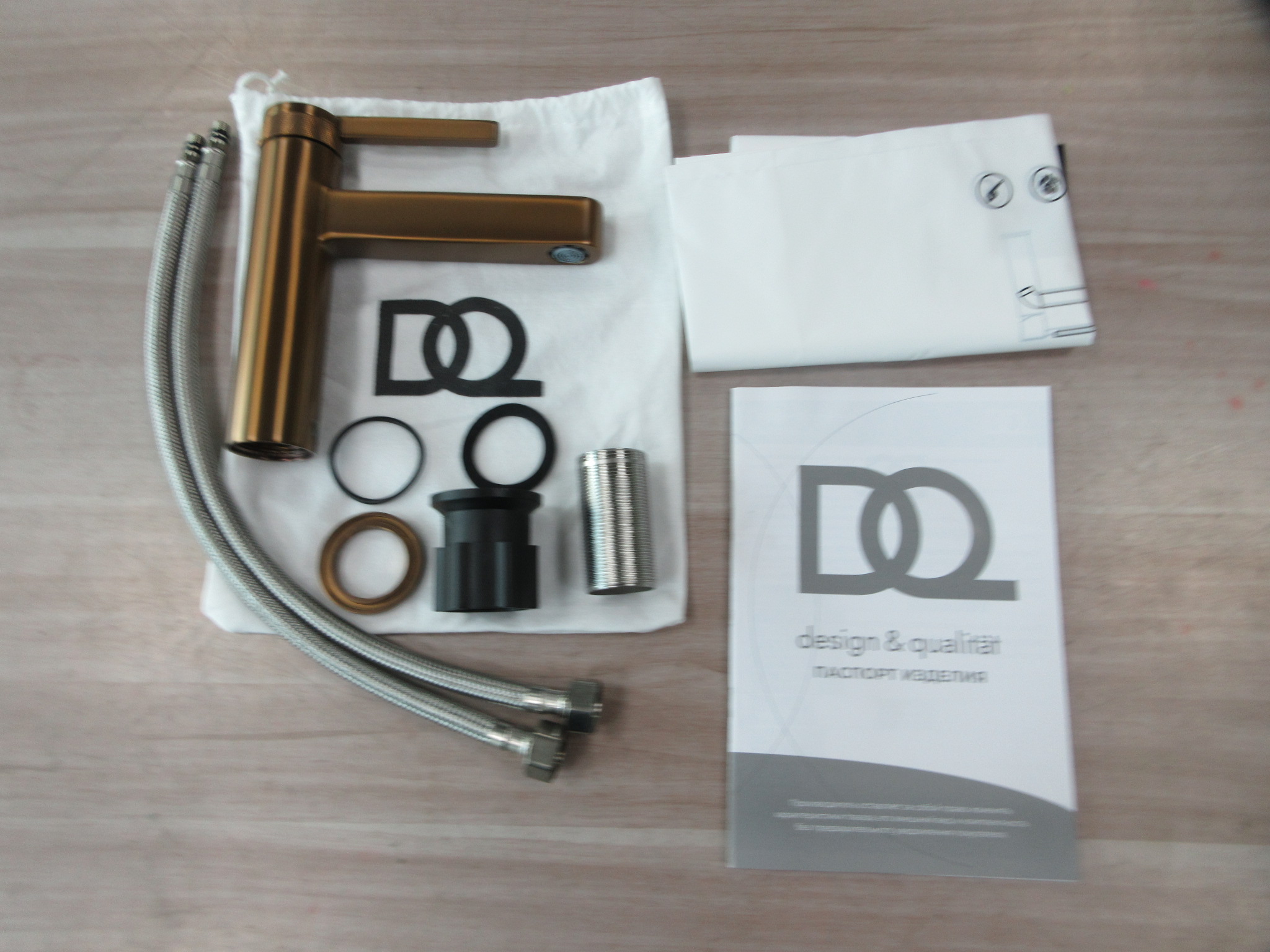 Смеситель для раковины DQ Bonn браш.роз.золото (DA1702133) - фото 6