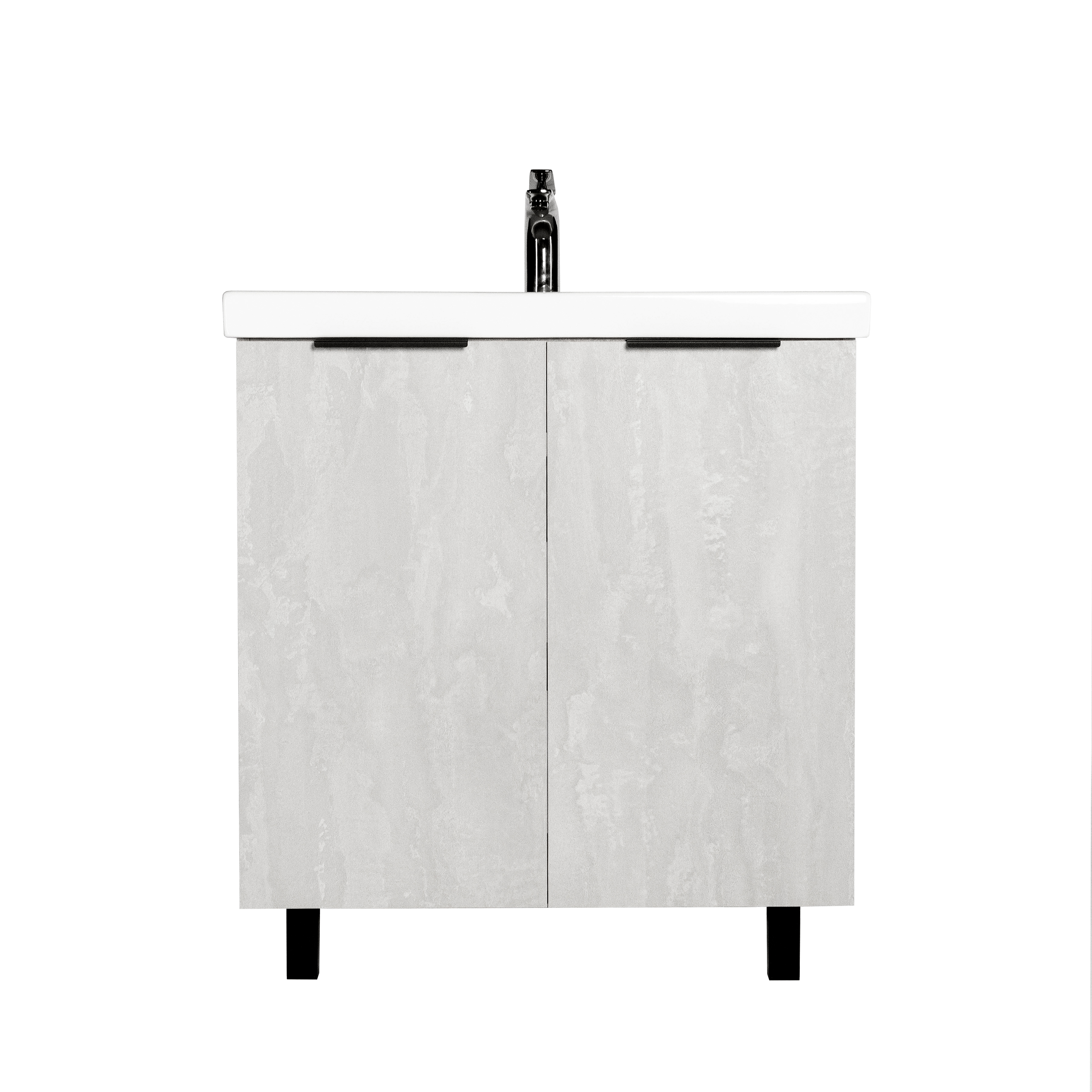 Тумба VIANT "Берлин" MODUO 80 2 ств цемент 441х766х820 (VBER80MDC-T2ST) - фото 2