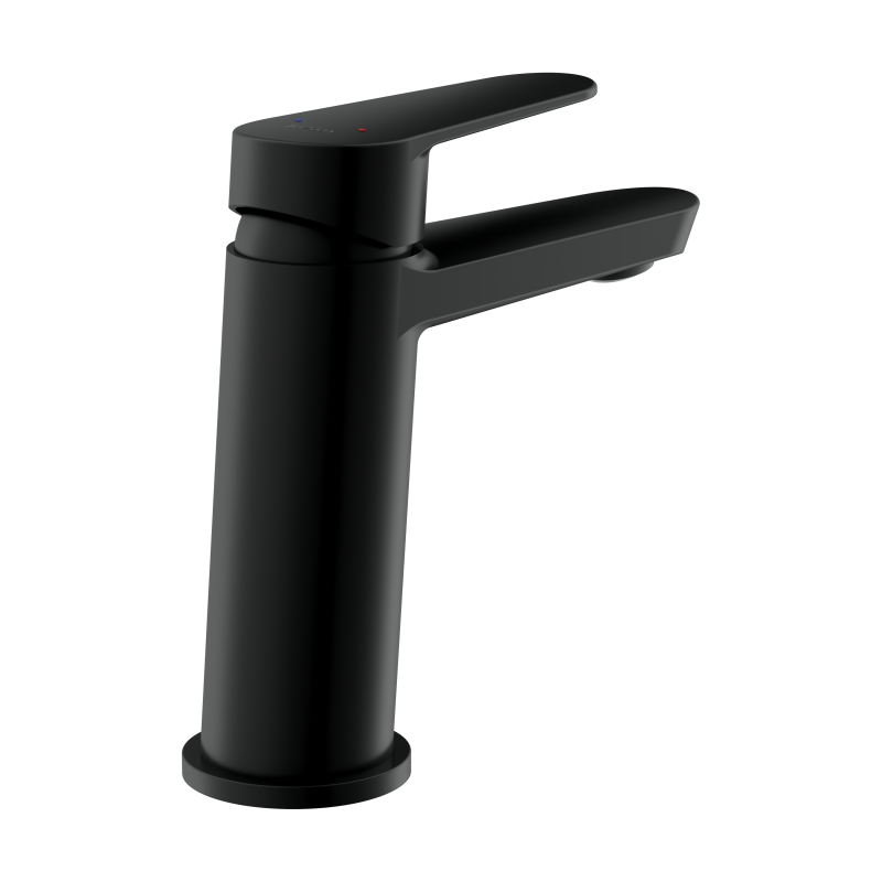 Смеситель для раковины CERSANIT LARA средний однорычажный черный (68152) - фото 5