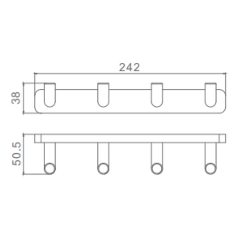Крючок для полотенец Raglo четверной, матовая медь (R320.054.33) - фото 2