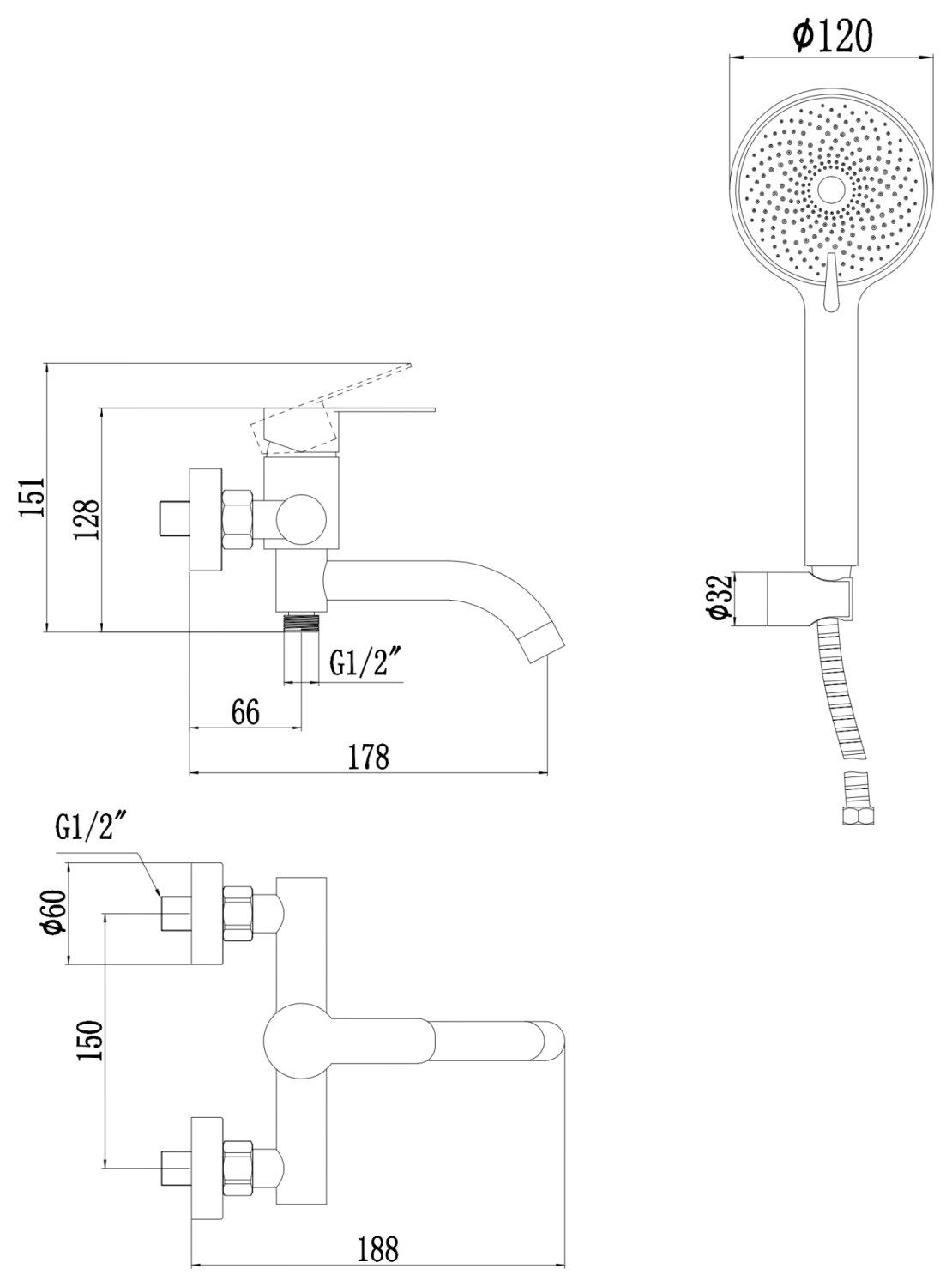 Смеситель для ванны Fmark (FS8206A) - фото 2