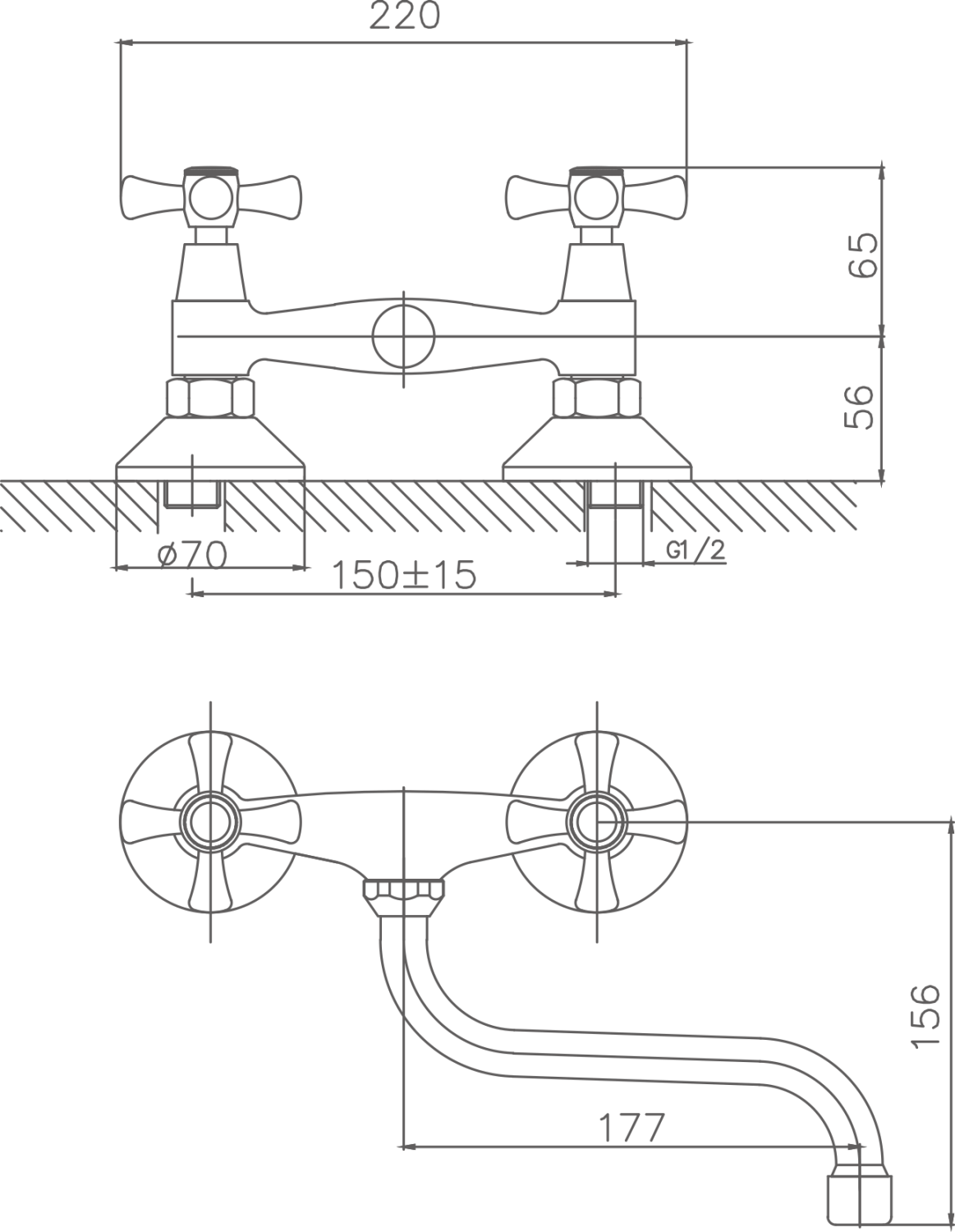 Смеситель для кухни Cron хром (CN4642) - фото 2