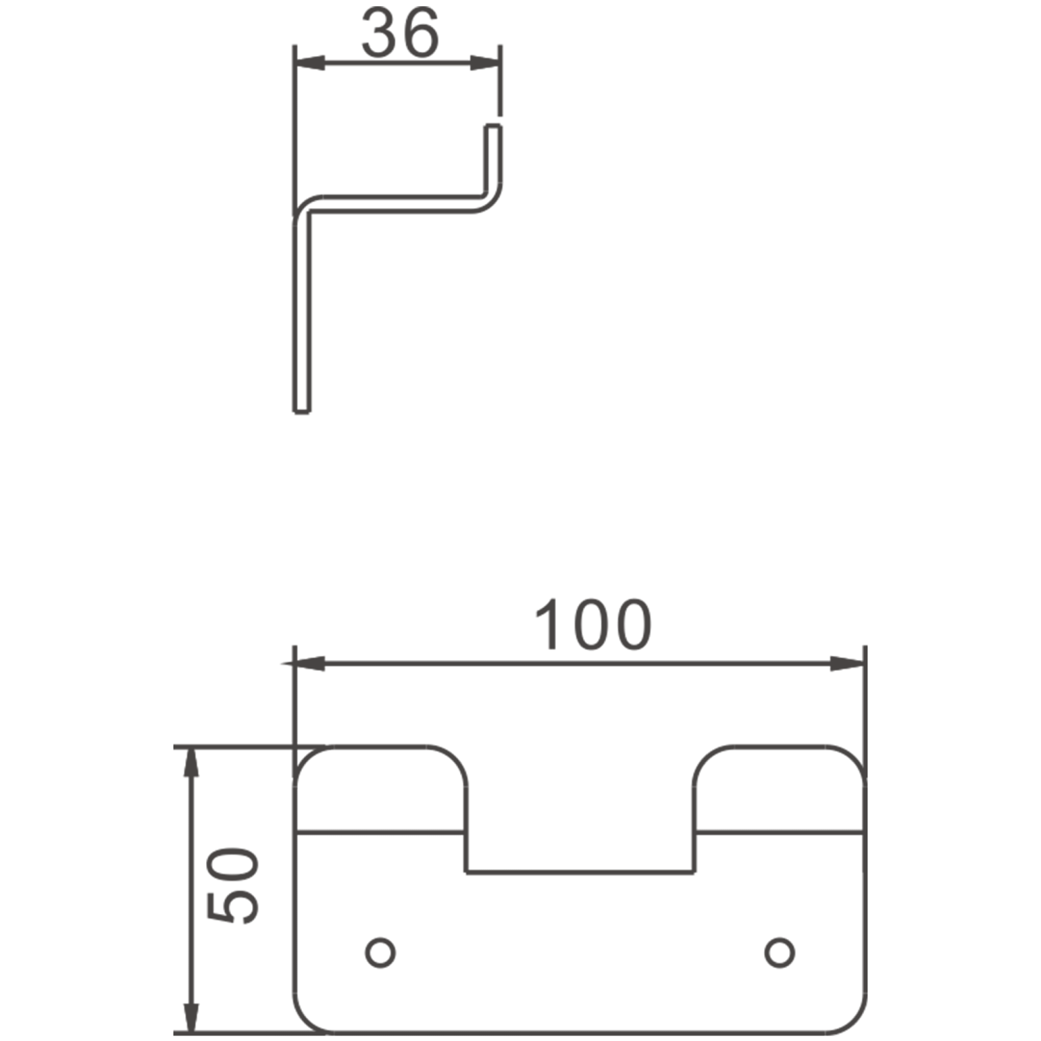 Планка с 2-мя крючками BELZ цвет: белый (B9002-8) - фото 2