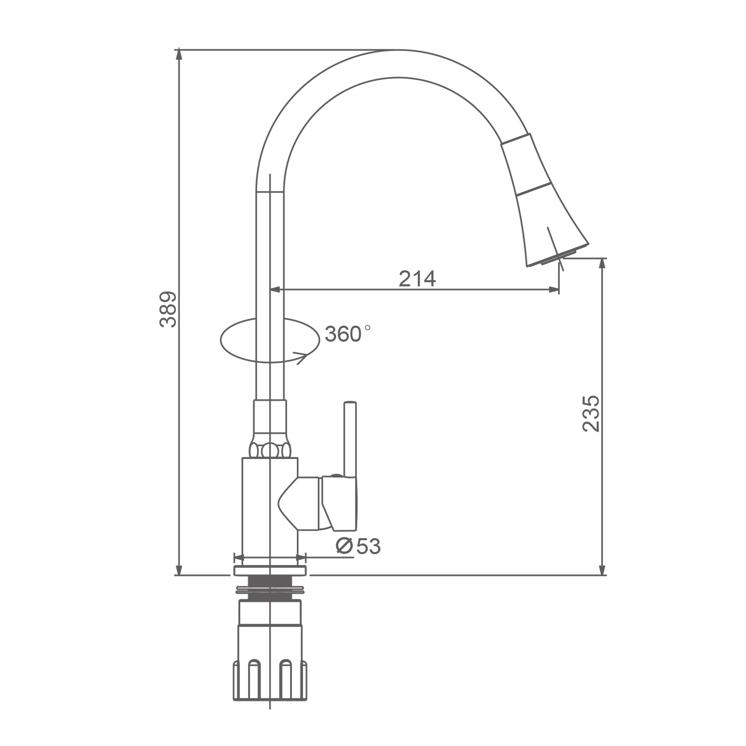 Смеситель Splenka для кухни с гибким изливом (S201.4306) - фото 12