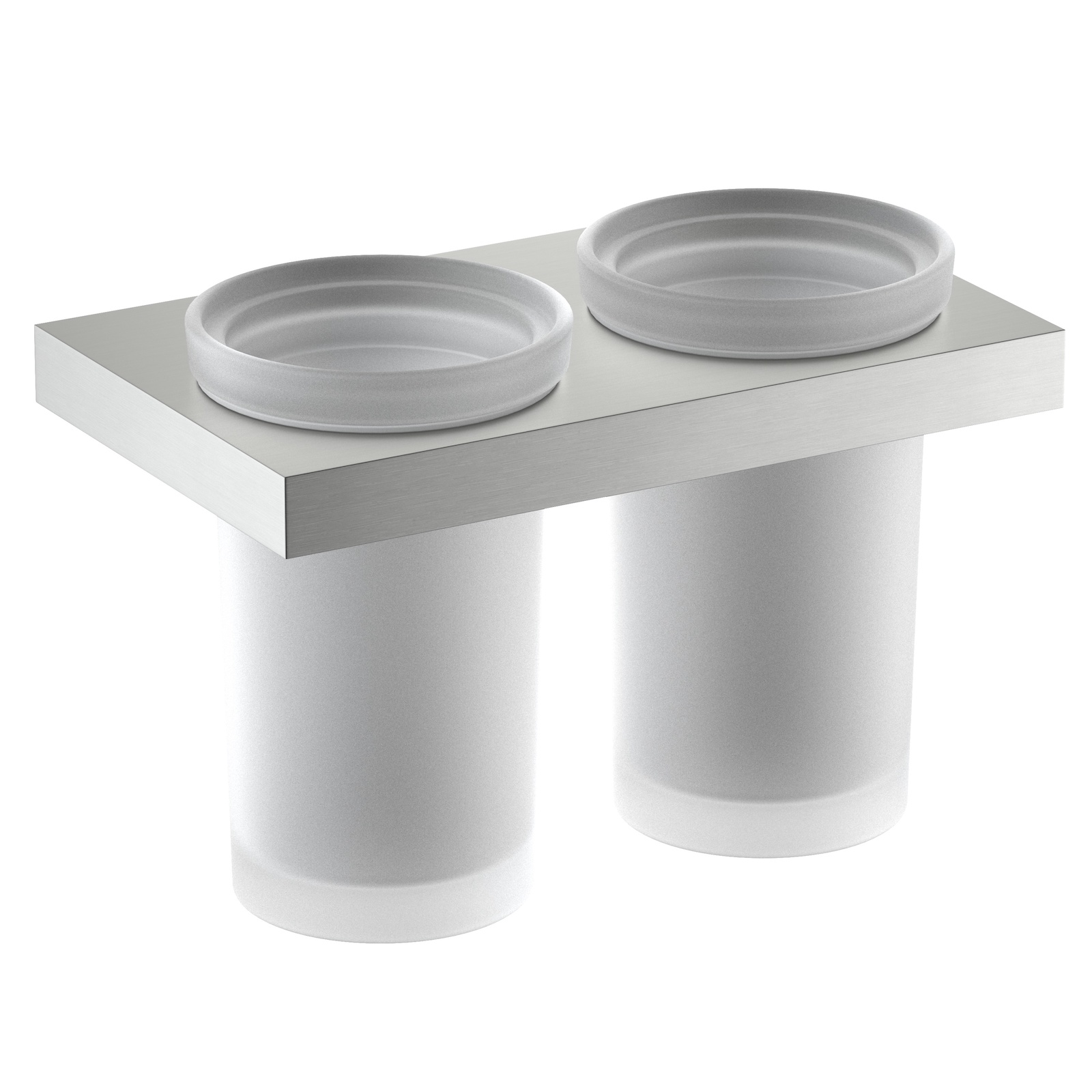 Стакан для зубных щеток двойной Timo Petruma никель (15234/13)