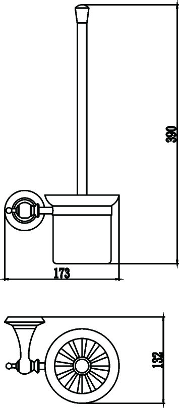Туалетный ёршик Savol с настенным держателем  (S-06994W) - фото 2
