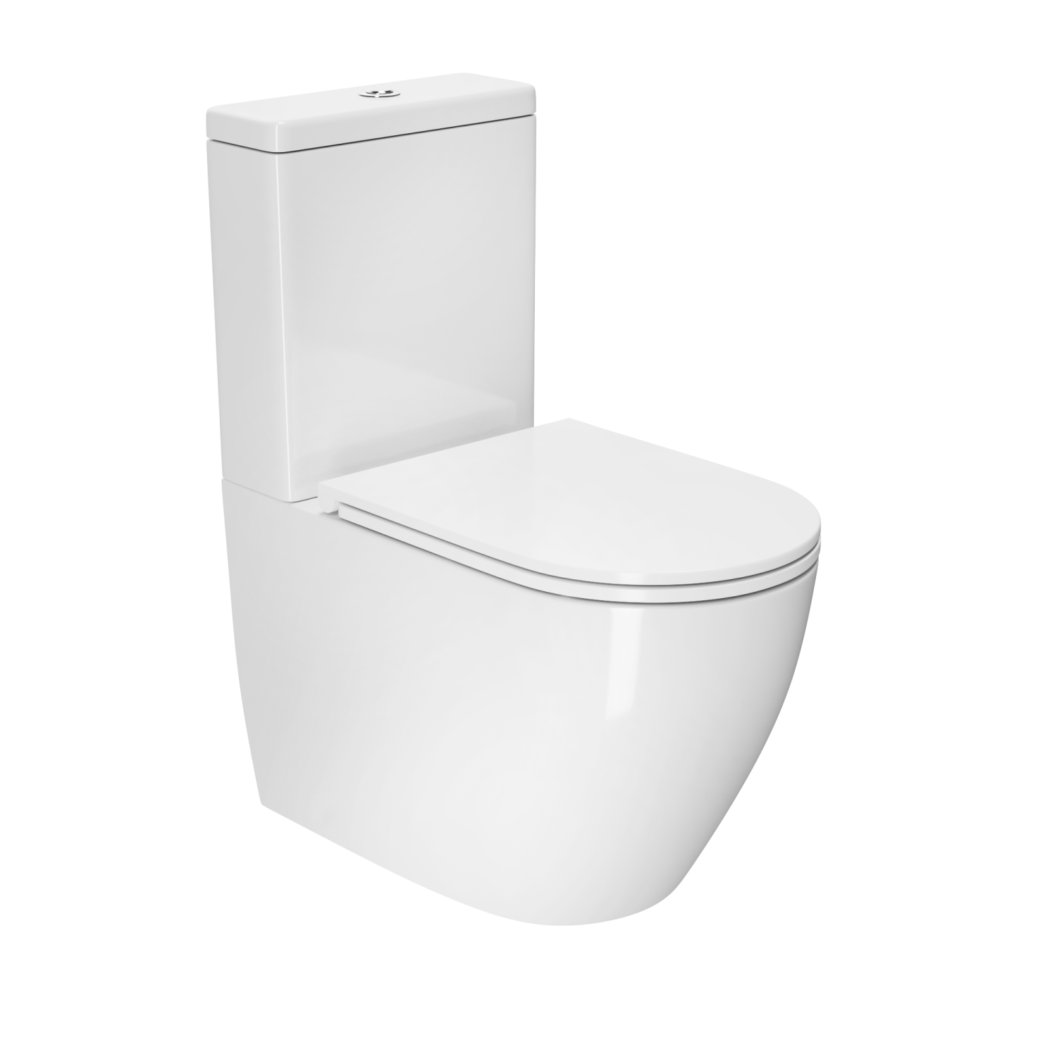 Унитаз-компакт безободковый D&K Matrix 630*365*840мм (DT1397016) - фото 1