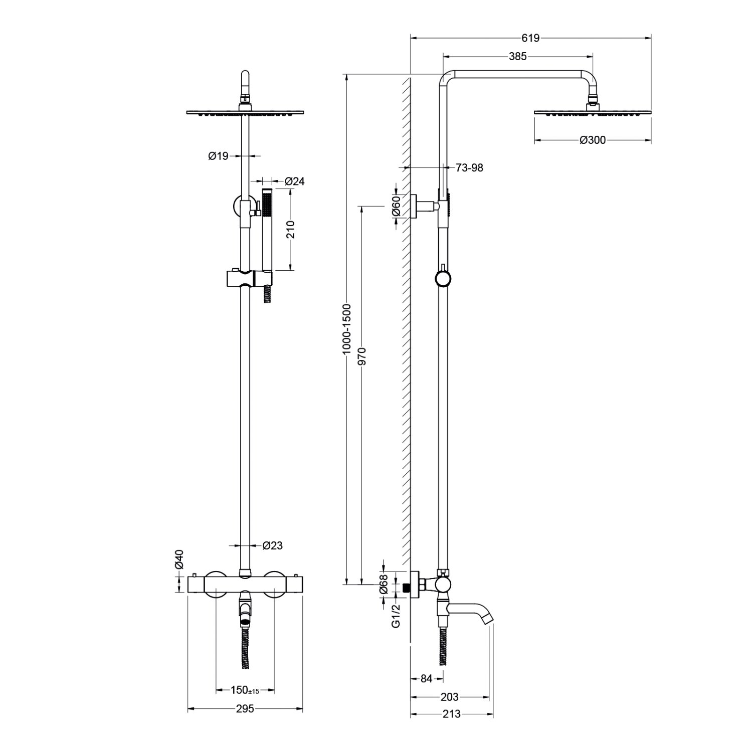 Душевая система с термостатом Timo Saona хром (SX-2380/00) - фото 3