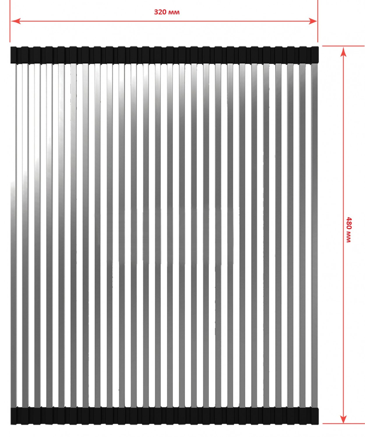 Ролл-мат GRANULA 320*480 мм (GR-4832, НЕРЖ) - фото 4