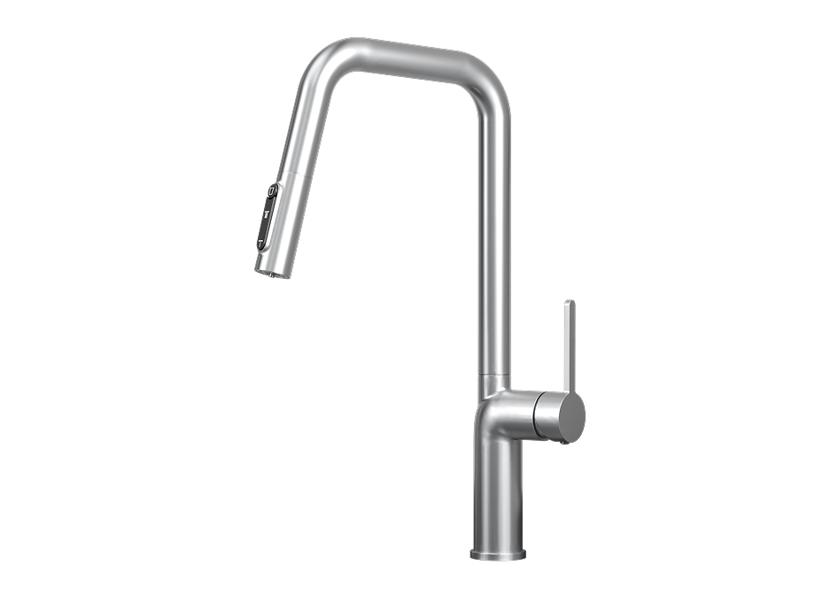 Смеситель для кухни GRANULA (9011, НЕРЖ) - фото 1