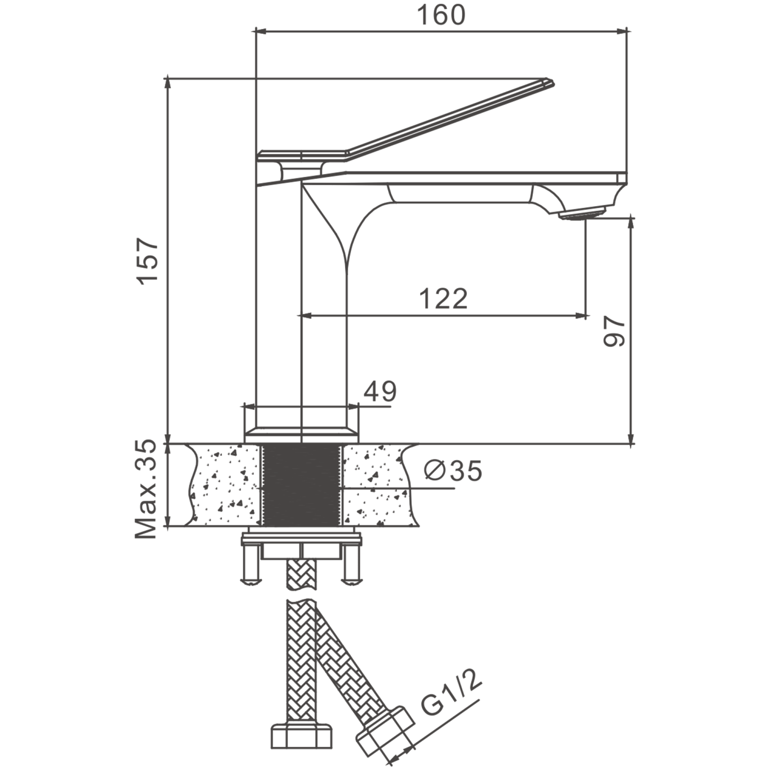 Смеситель для раковины BELZ B618 (B10618) - фото 2