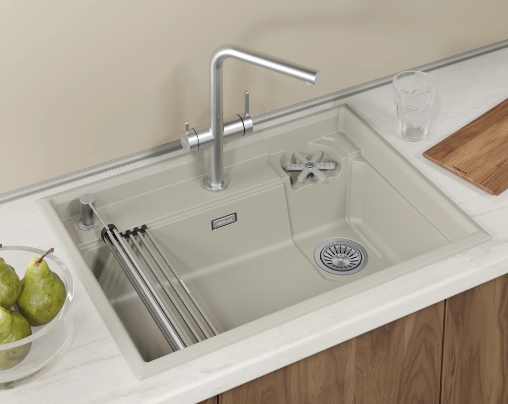 Кухонная мойка GRANULA KITCHEN SPACE RINZER кварц (7308R, КРЕМАН) - фото 2