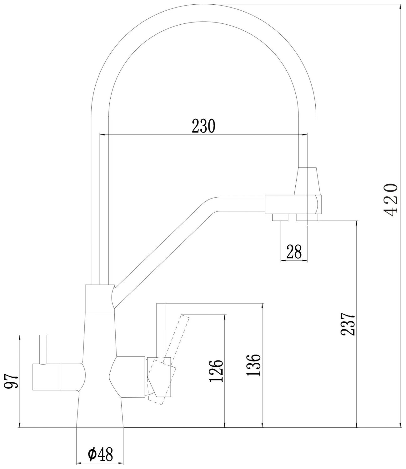 Смеситель для кухни под фильтр питьевой воды Fmark (FS0662-XL04) - фото 2