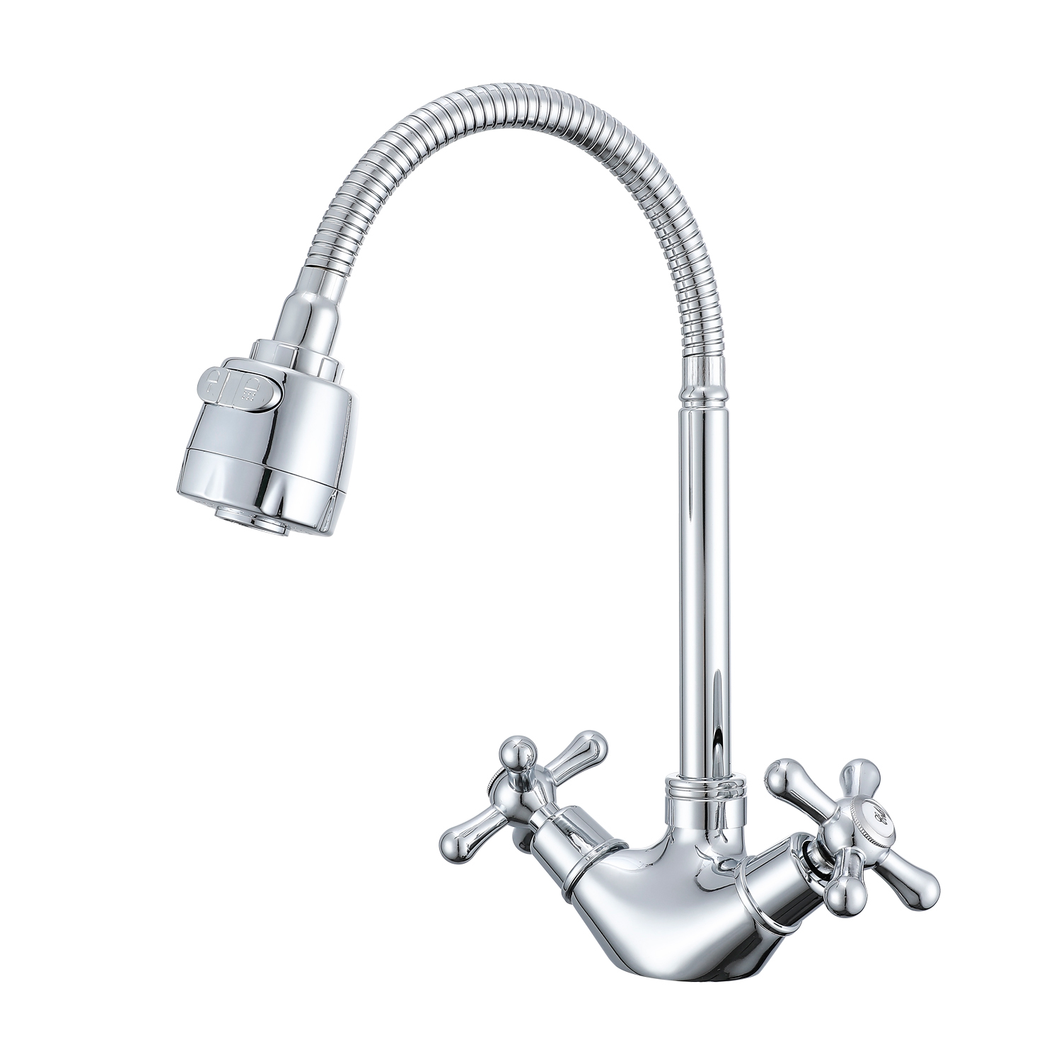 Смеситель Prohanss для кухни вентильный гибкий излив, хром (P10.43) - фото 1