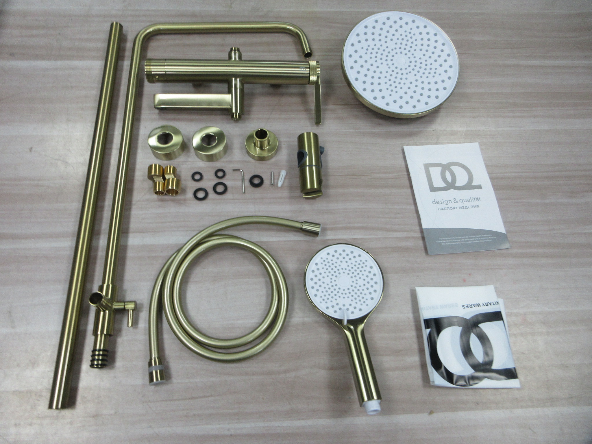 Душевая система со смесителем DQ Bonn мат.золото (DA1703707) - фото 6