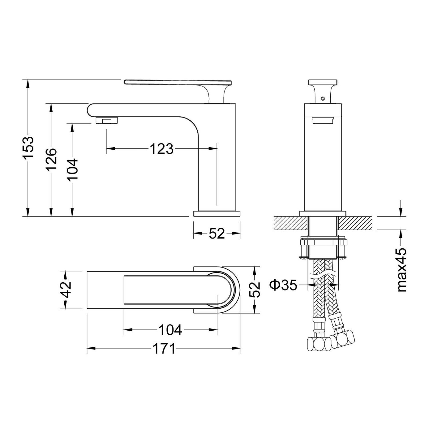 Смеситель для раковины Timo Anni (2761/03F) черный - фото 3