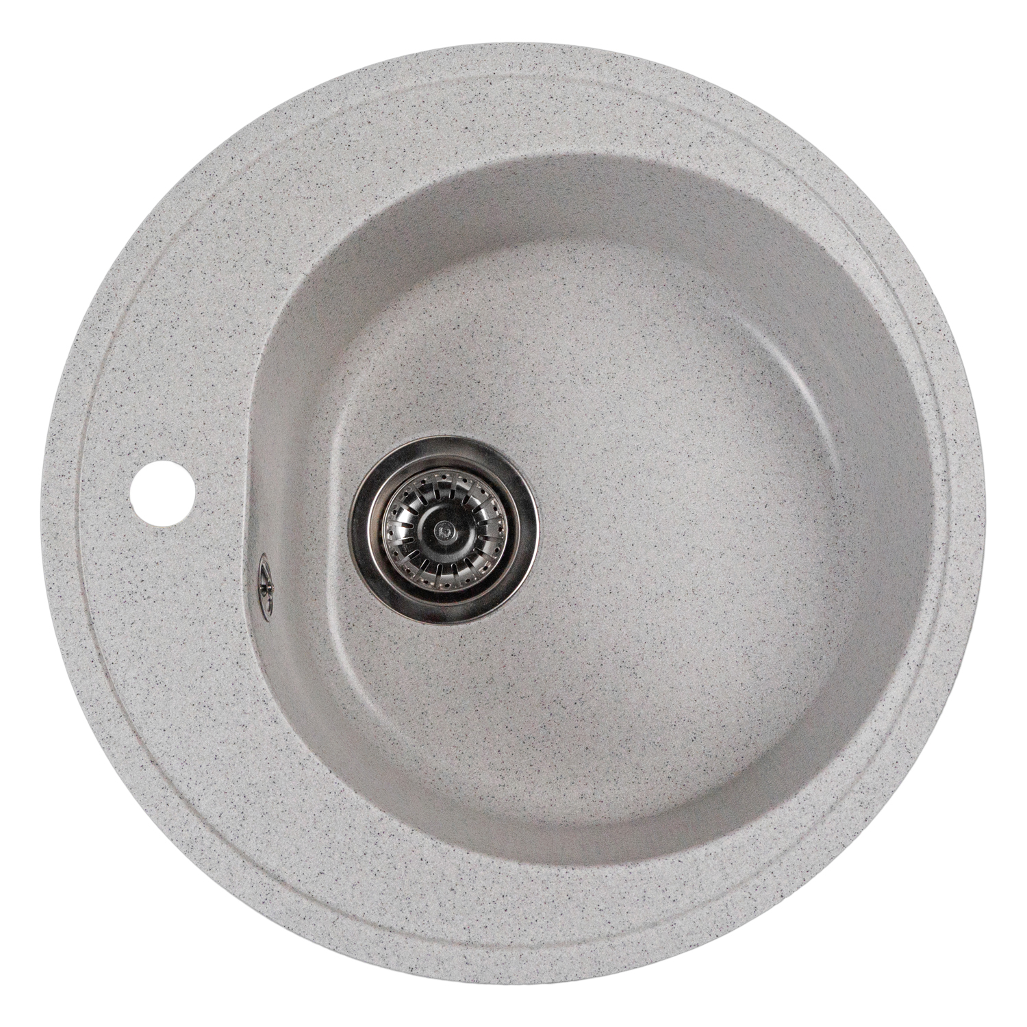 Мойкa MIXLINE МЛ-ГМС102 (ML-GMS102) СТАНДАРТ круглая, серый (310), 500 мм (глуб. чаши 170) (558090)