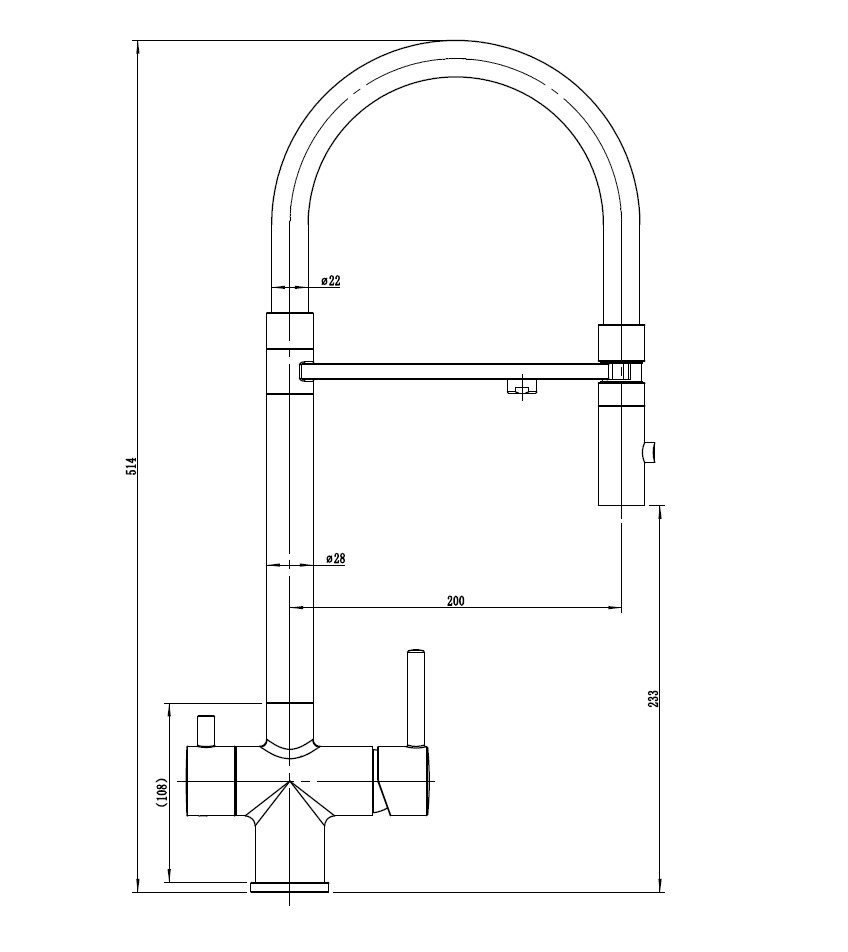 Смеситель для кухонной мойки DQ с фильтром розовое золото (DA1462502Rose) - фото 4
