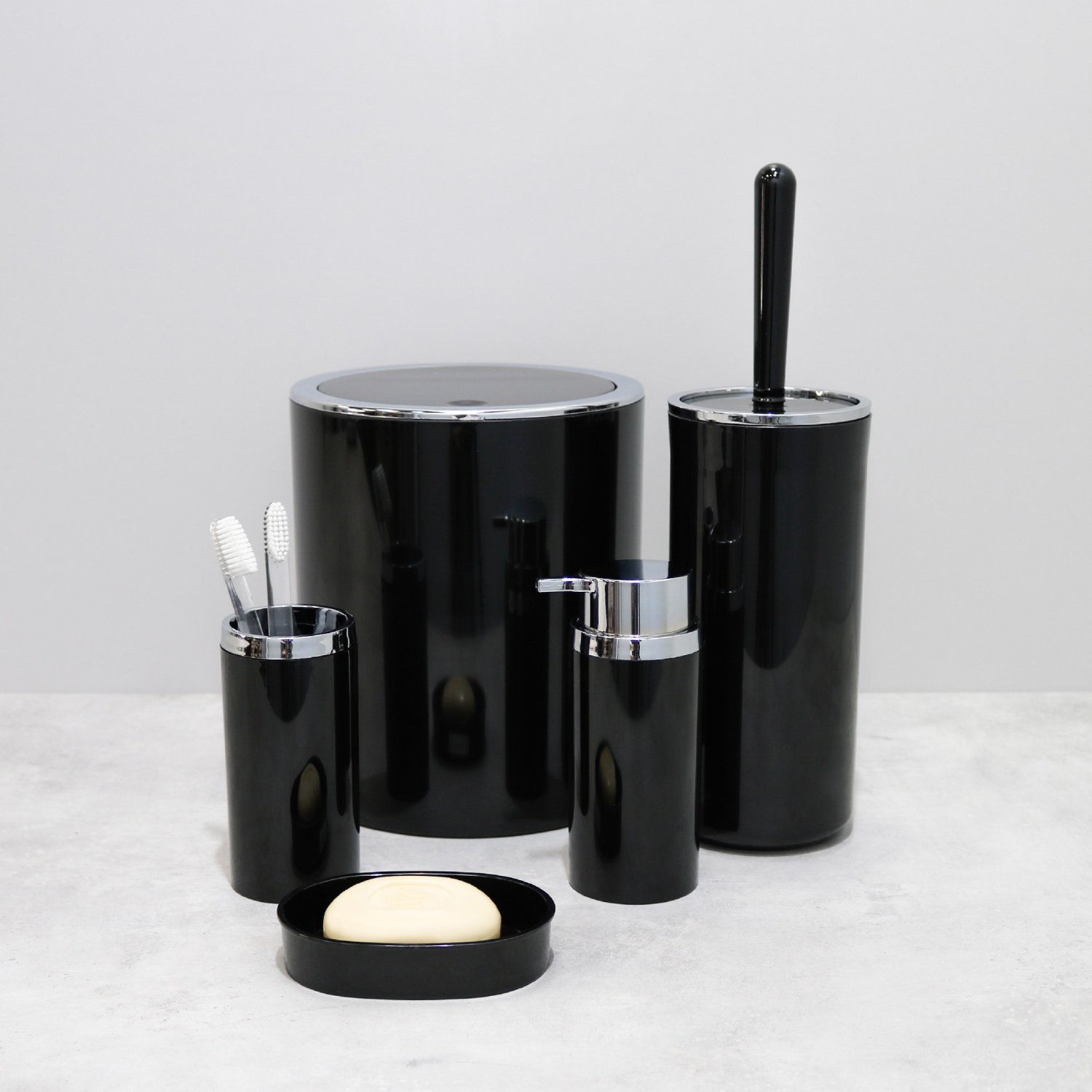 Мыльница FIXSEN ROUND BLACK (FX-454-4) - фото 2