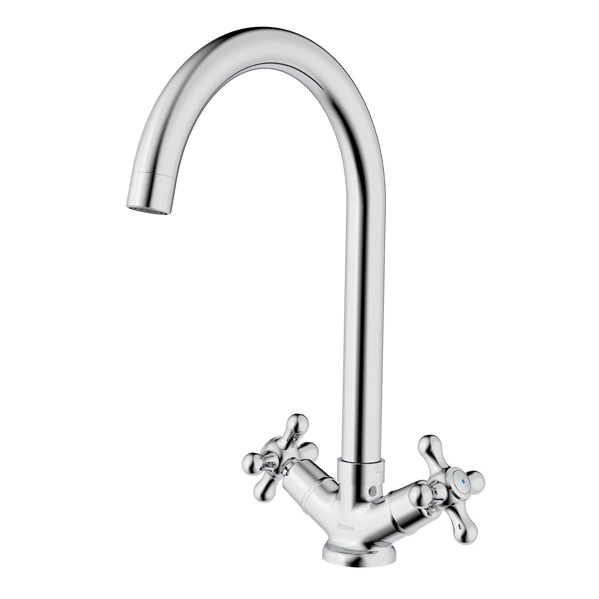 Смеситель Rossinka для кухни с высоким поворотным изливом (H02-76)