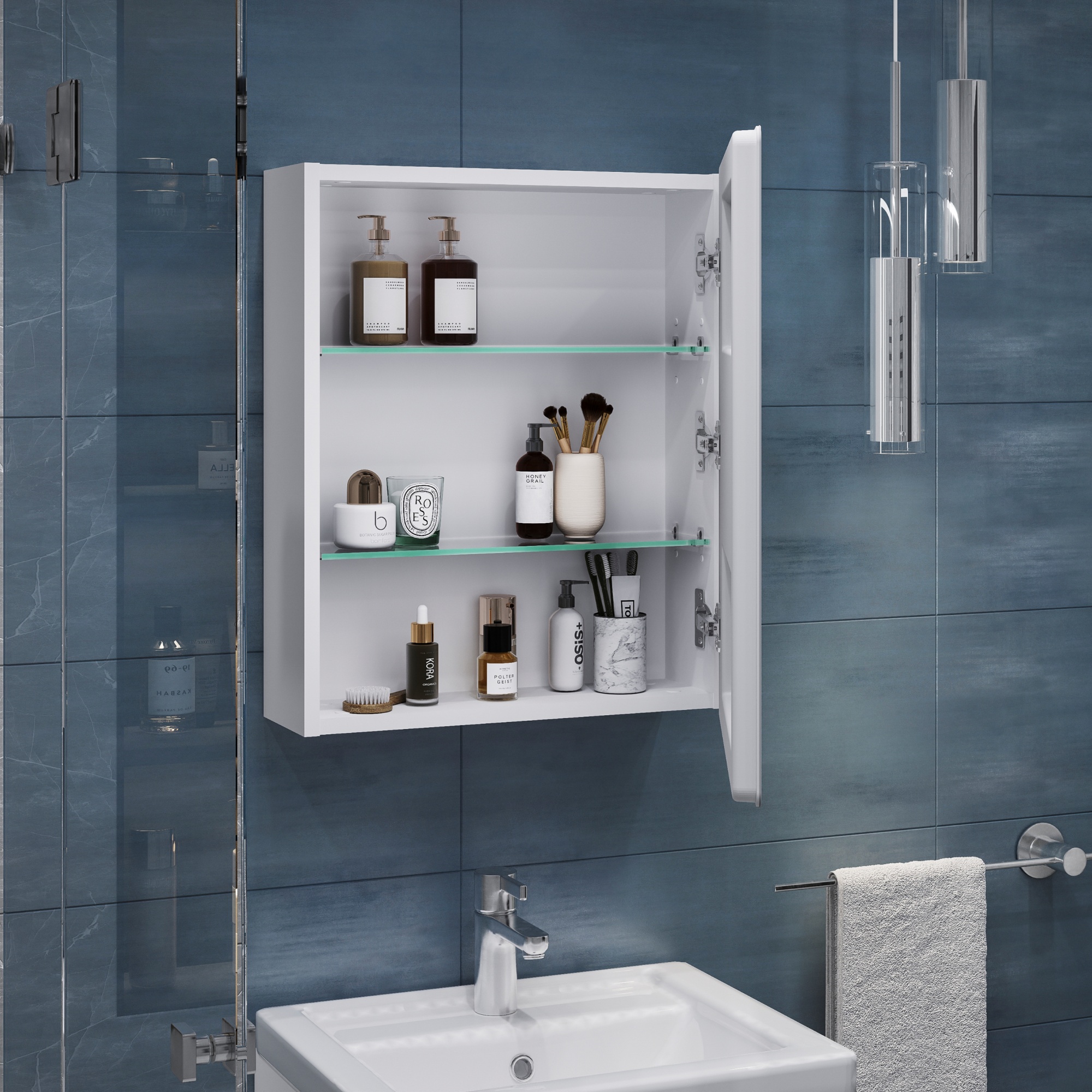 Зеркальный шкаф VIGO Geometry Classic 500 с зеркалом (453) - фото 14