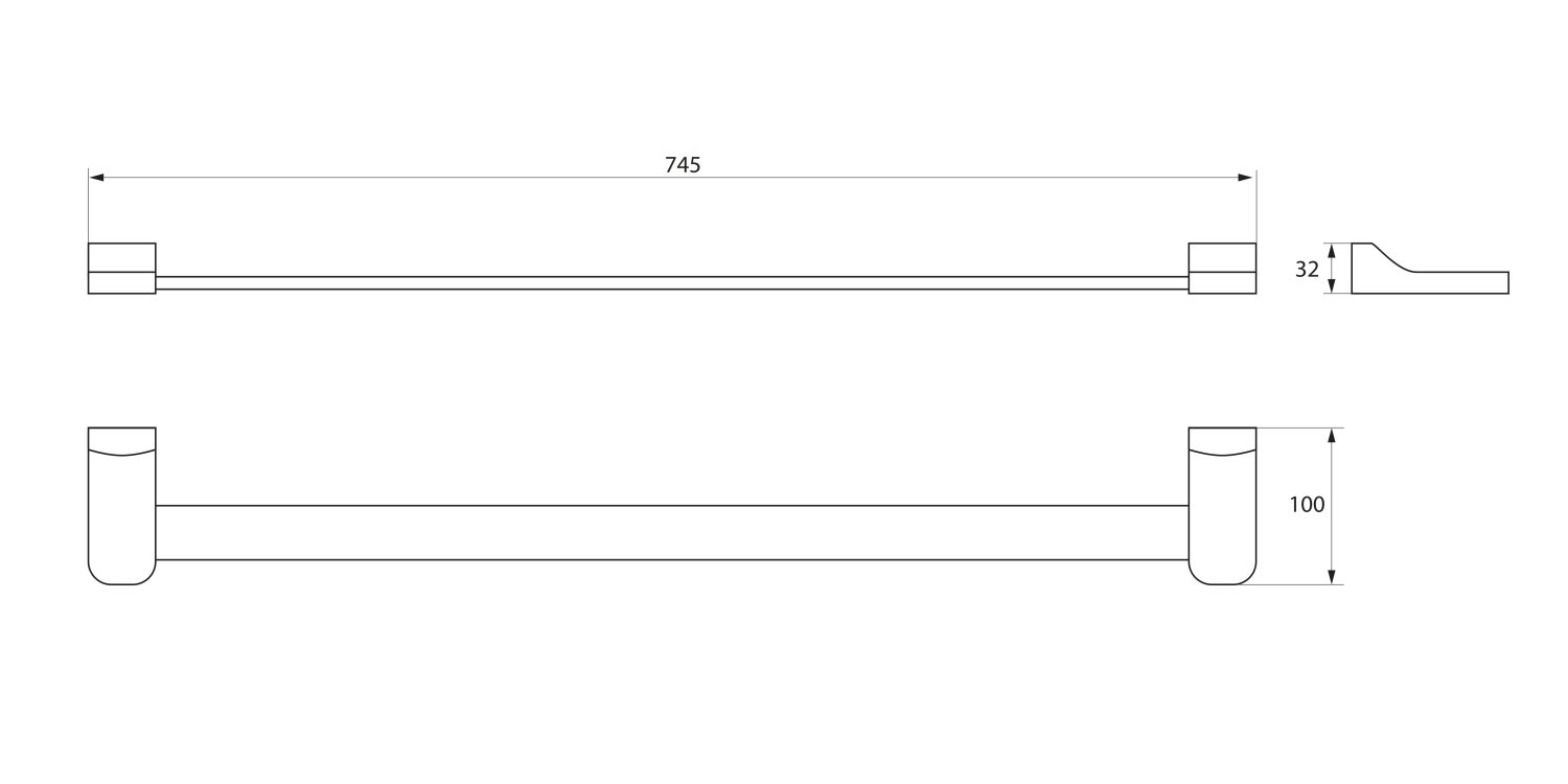 Полотенцедержатель RUSH Thira (TR36531В) - фото 3