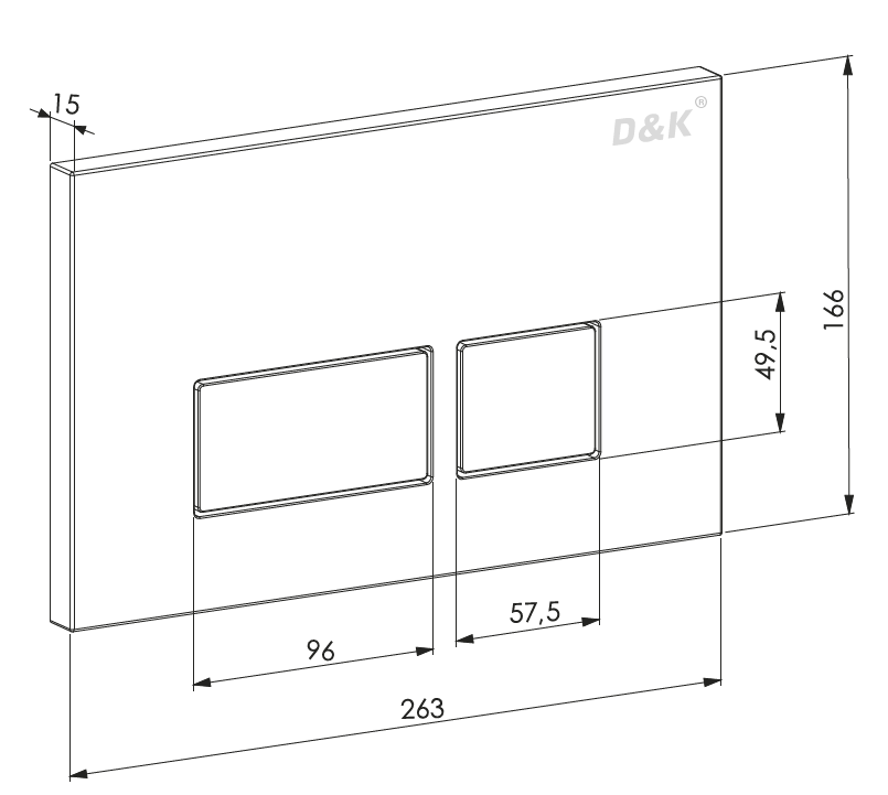 Комплект D&K DS1392501 унитаз DT1396025, инсталляция DI8055119, клавиша смыва DB1439025 - фото 3