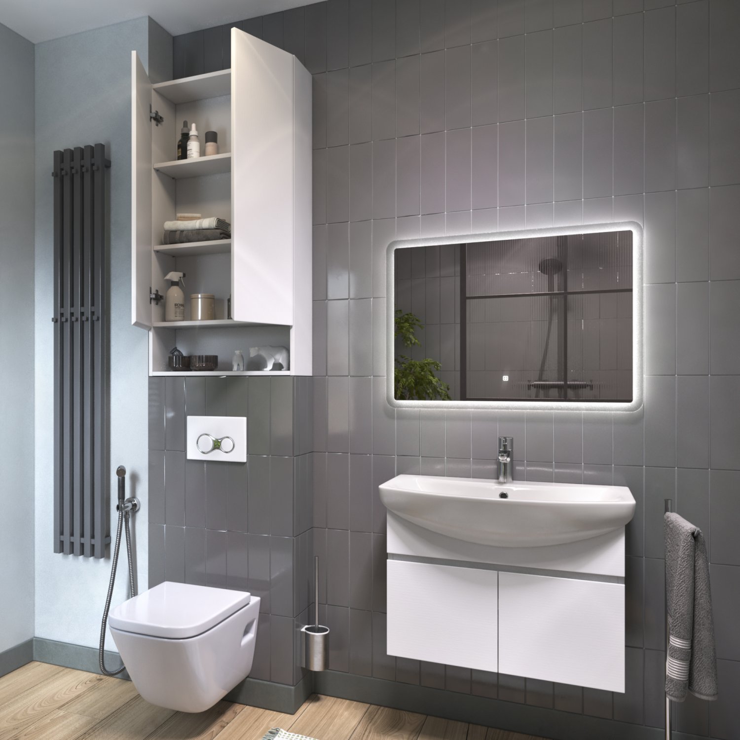 Шкаф VIGO навесной Wing 600 (с нишей) белый (195 белый) - фото 2