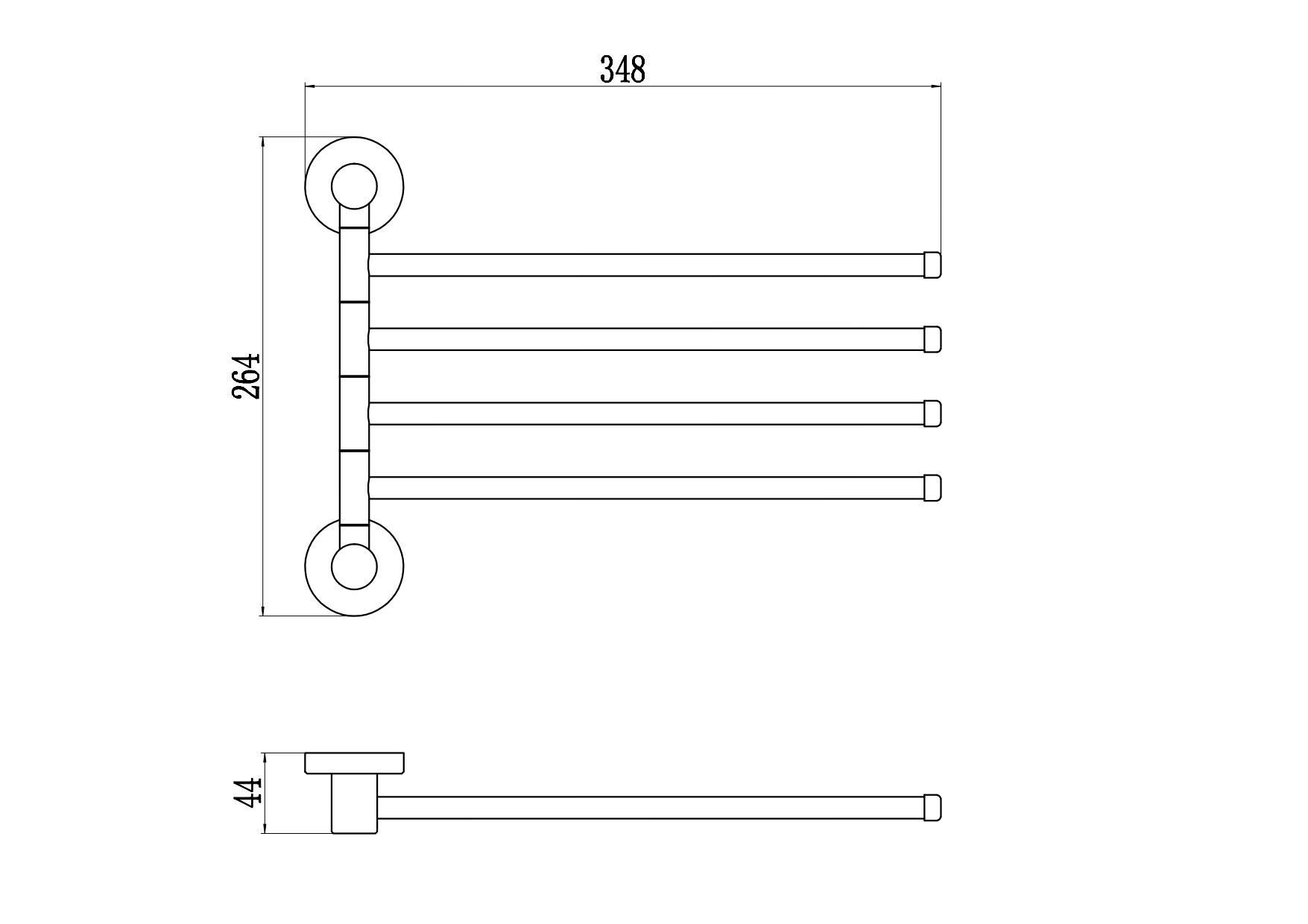 Держатель для полотенец поворотный (4-ой) Savol (S-005604H) - фото 2