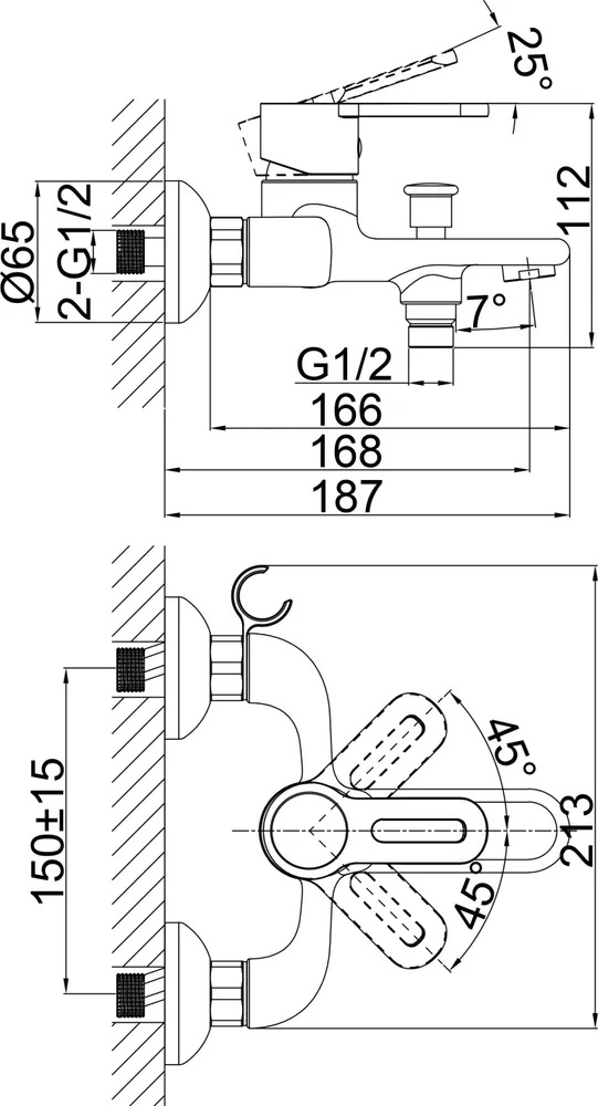 Комплект смесителей DK DA1350002SET (DA1352141,DA1353201) - фото 4