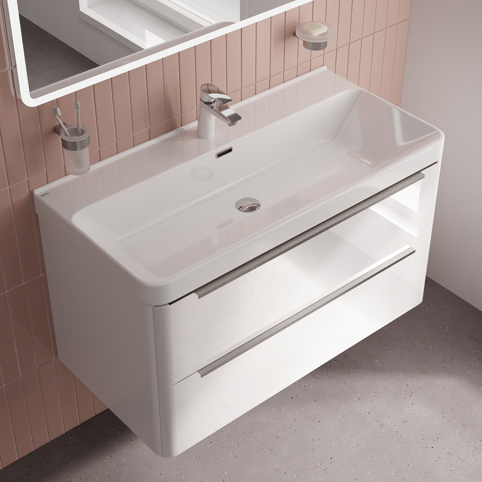 Тумба с умывальником IDDIS Cloud X подвесная, 100 см, белый (CLX10W0i95K) - фото 6