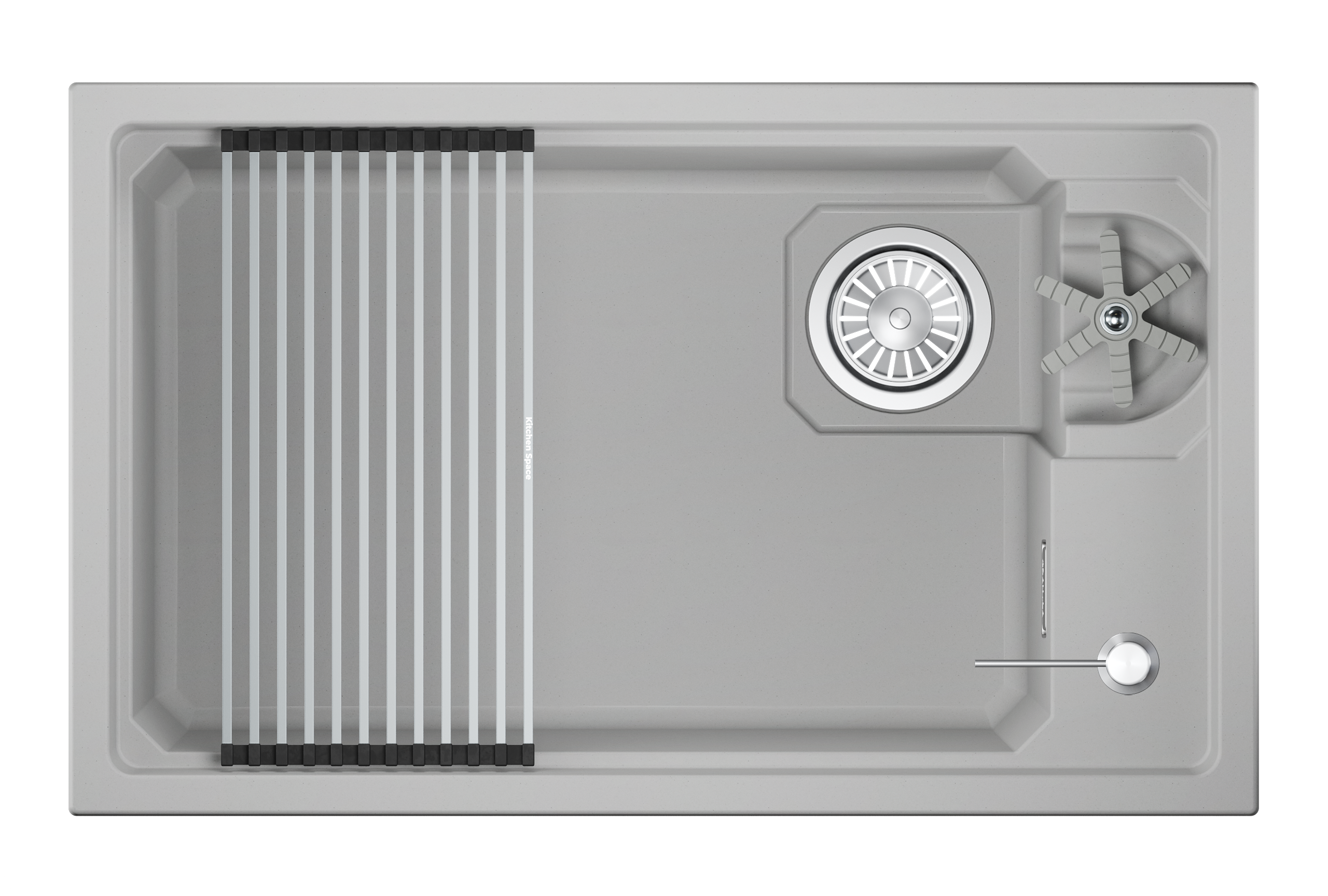 Кухонная мойка GRANULA KITCHEN SPACE RINZER кварц (7309RU, АРКТИК) - фото 2