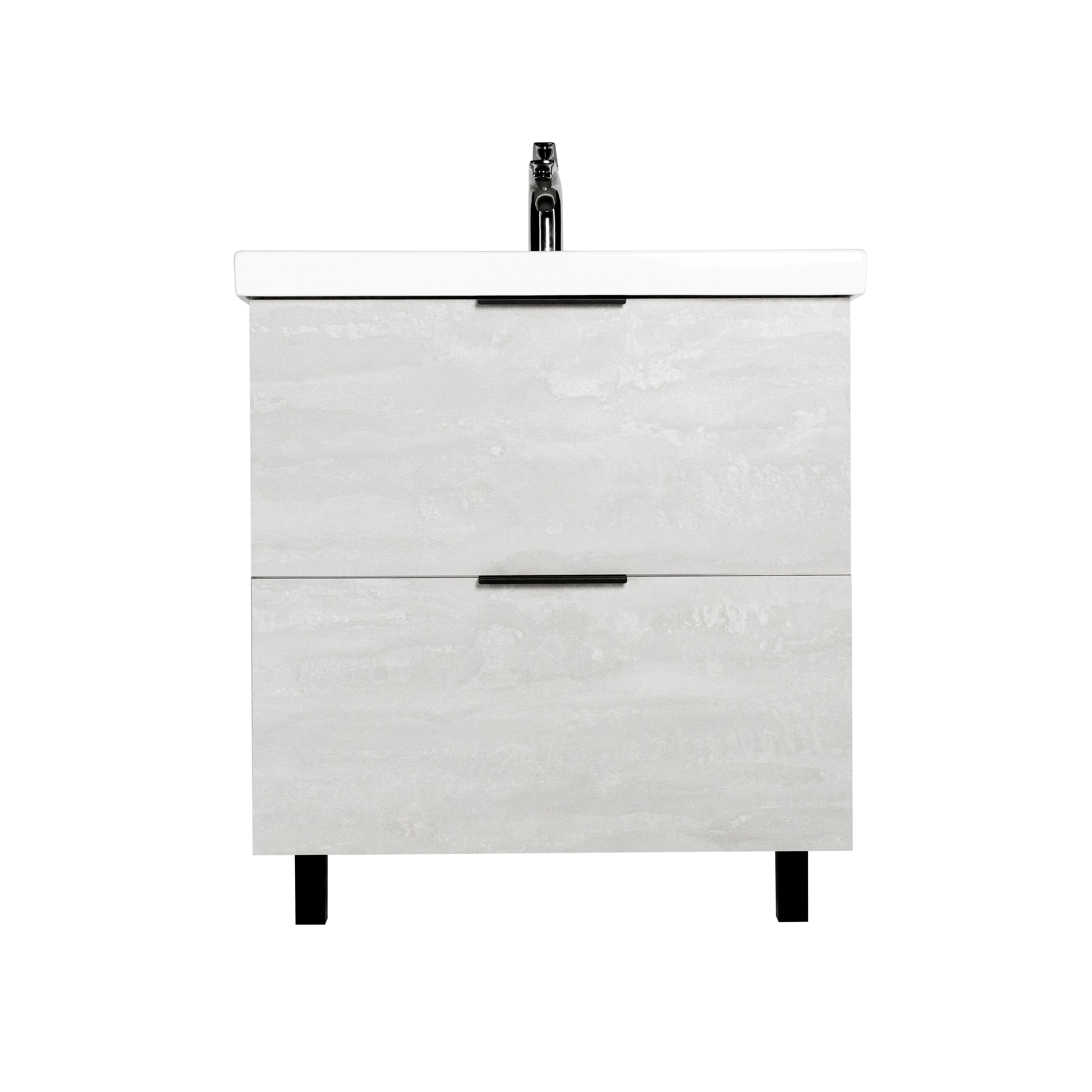 Тумба VIANT "Берлин" MODUO 80 2 ящика цемент 441х766х820 (VBER80MDC-T2Y) - фото 2