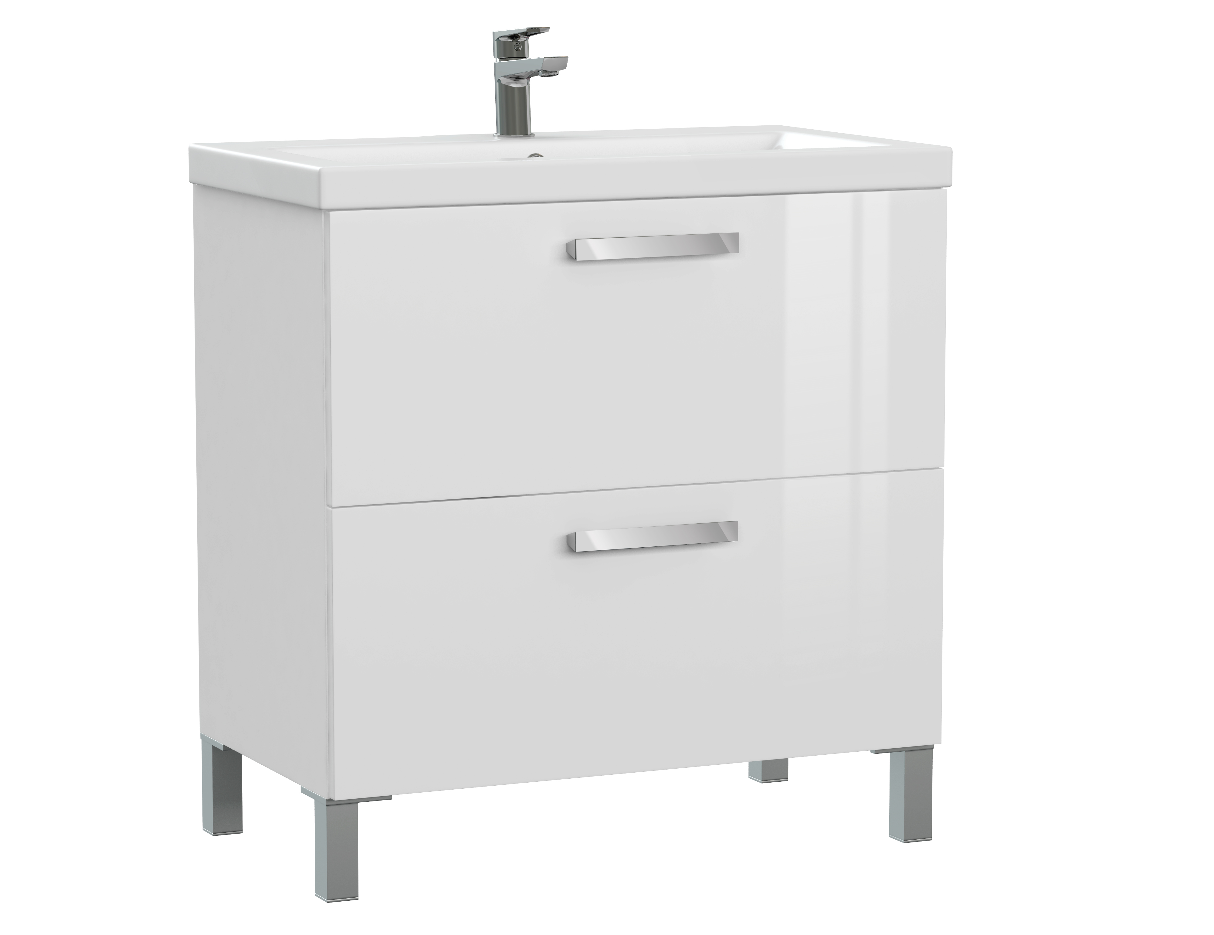 Тумба под раковину напольная Cersanit MELAR 80 для COMO 80 белый (64130)