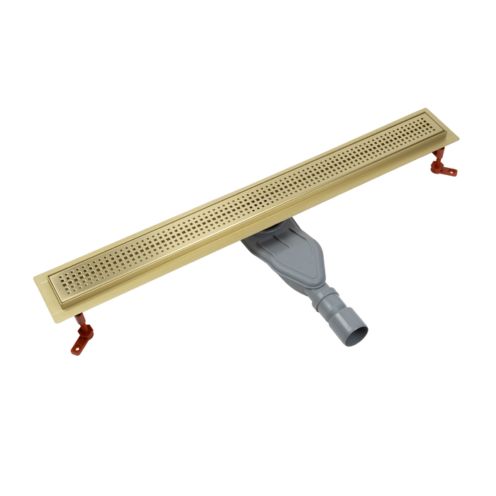 Лоток душевой IDDIS Perfex сифон 360, комбинированный затвор, перфорированная решетка, 800мм, золото (975B8MG20DZ) - фото 1