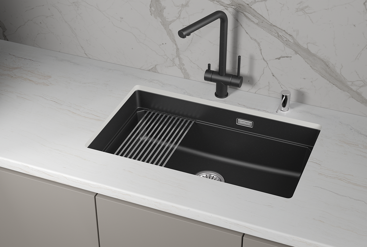 Кухонная мойка GRANULA кварц (7303iU, ШВАРЦ) - фото 3