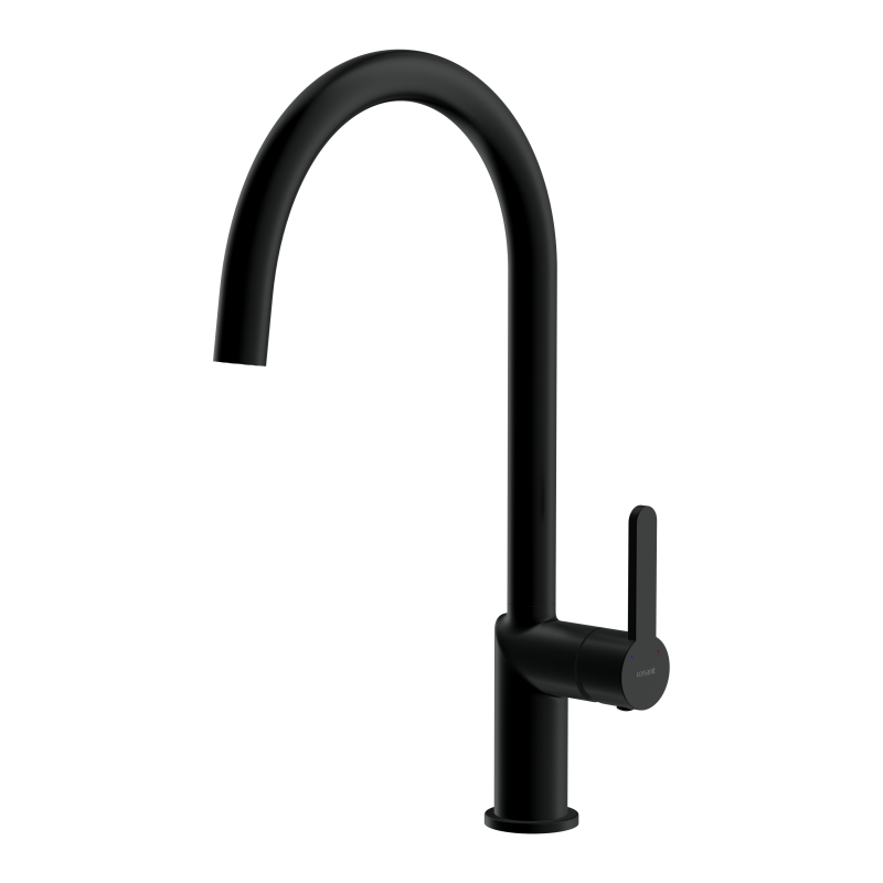 Смеситель для кухни CERSANIT OLIVA однорычажный черный (69008) - фото 1