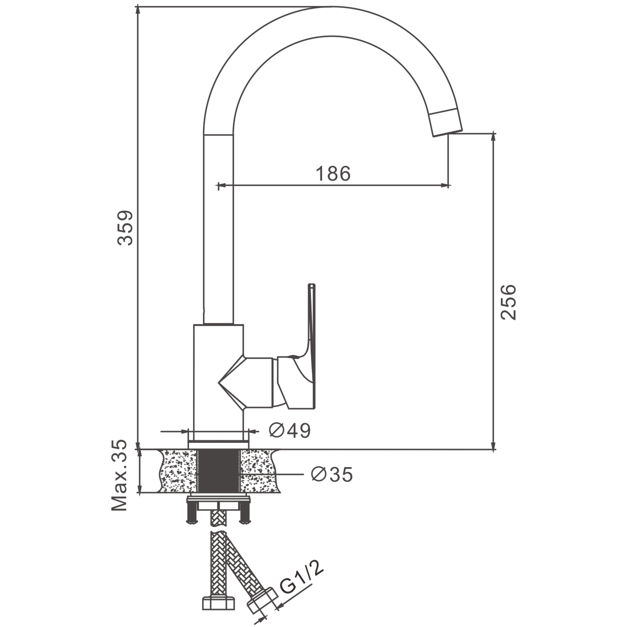 Смеситель для кухни BELZ B679 (B70679) - фото 2